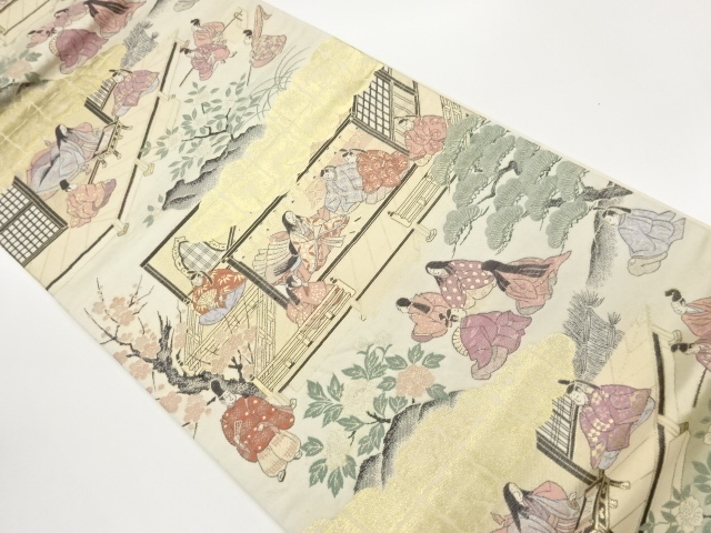JAPANESE FUKURO OBI / WOVEN FLOWERS